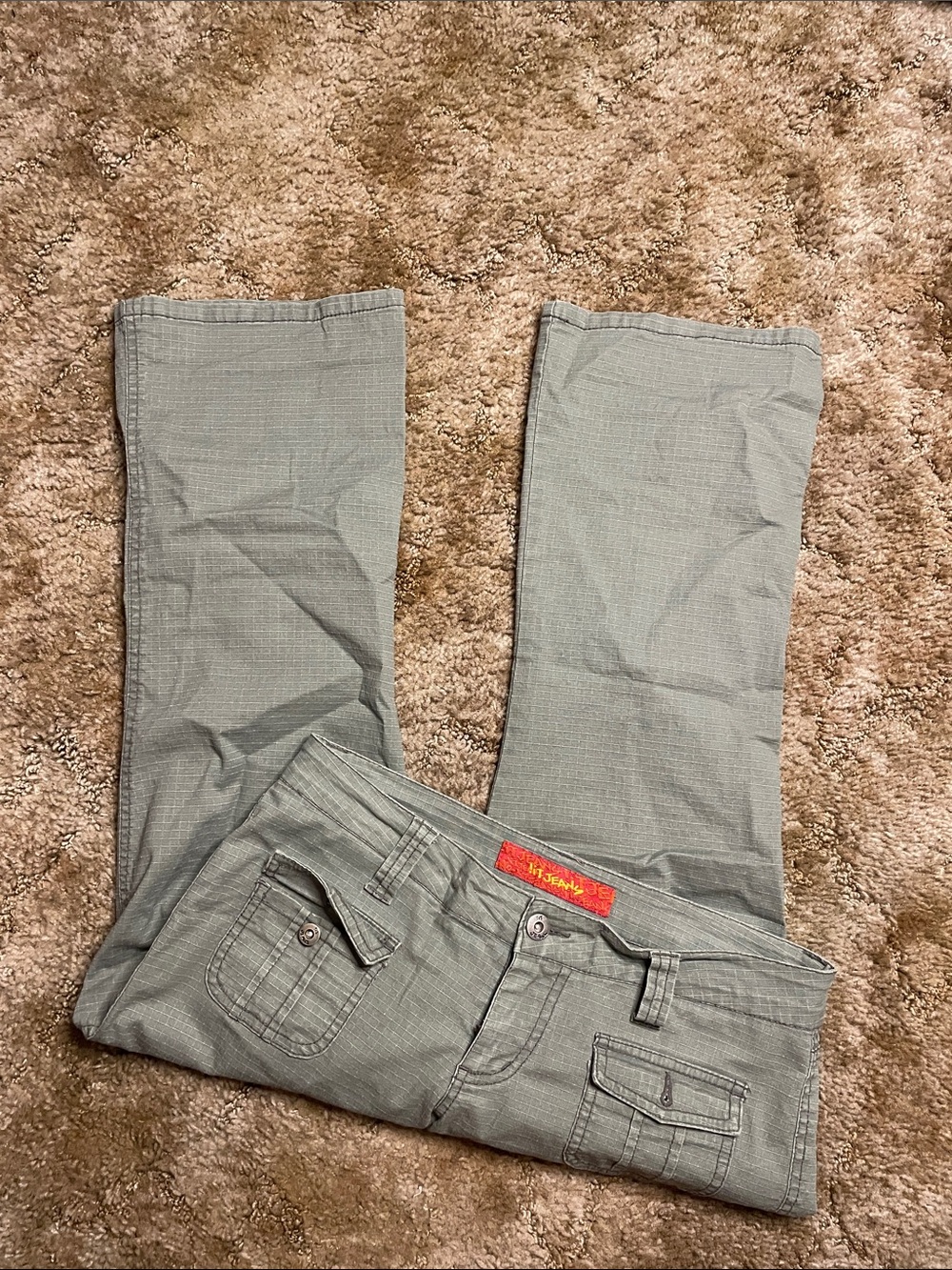 !IT JEANS Y2K 2000s Style Bootcut Cropped Cargo Style Pants Size 5/6 Juniors